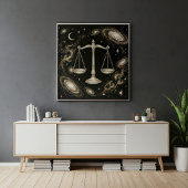 Waage Sternzeichen Himmels Astrologie Poster