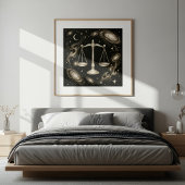 Waage Sternzeichen Himmels Astrologie Poster