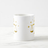 Waage Sternzeichen-Mug – Goldenes Waage-Design – Kaffeetasse (Mittel)