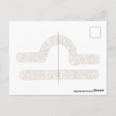 Waage Sternzeichen Symbol Postkarte (Rückseite)