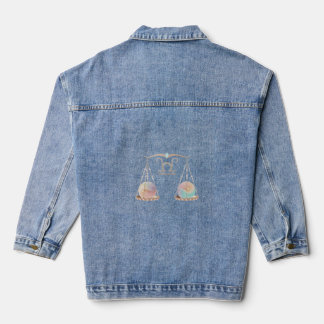 Waage-Sternzeichen Waage - Pink Tourmalin Opal Jeansjacke