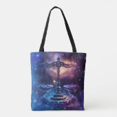 Waage-Sternzeichen Wasserfarben-Design Tasche (Rückseite)