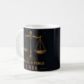Waage Sternzeichen Zodiac Dekor Kaffeetasse (Vorderseite Links)
