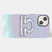 Waage-Symbol Mutter-der-Perle-Stil iPhone Hülle (Rückseite (Horizontal))