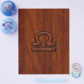 Waage-Tierkreis-Zeichen auf Mahagoniart-Druck Flyer (Einzeln)