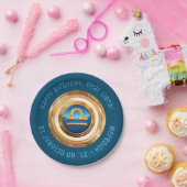 Waage-Tierkreis-Zeichen mit Gewohnheit gebogenem Pappteller (Party)