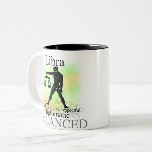 Waage über Sie Zweifarbige Tasse (Vorderseite Links)