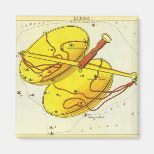Waage Vintage Sternbild Urania's Spiegel Magnet