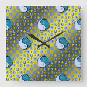 Waage & Wasser-Affe Quadratische Wanduhr
