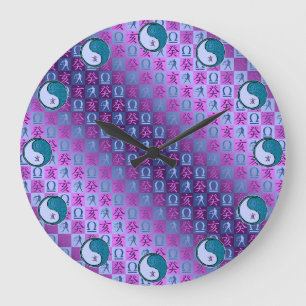 Waage & Wasser-Schwein Große Wanduhr