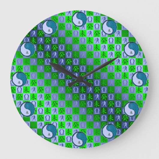 Waage & Wasser Ziege Große Wanduhr (Vorderseite)