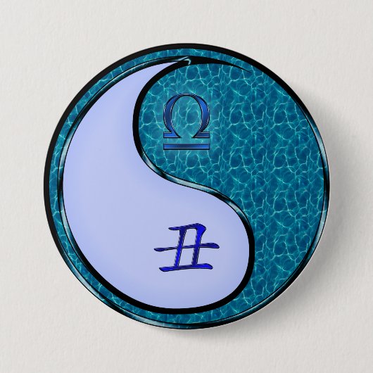 Waage & Wasserbüffel Button (Vorderseite)