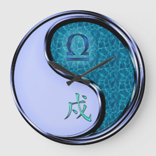 Waage & Wasserhund Große Wanduhr