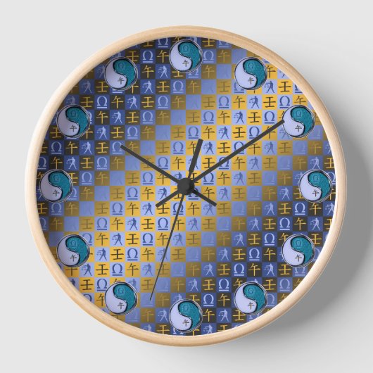 Waage & Wasserpferd Uhr (Vorderseite)