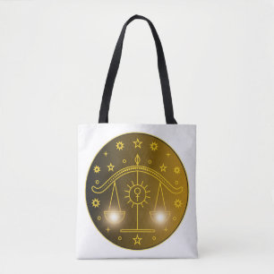 Waage-Zodiac-Emblem Minimales Himmelssymbol Tasche