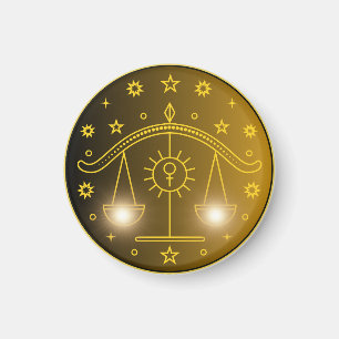 Waage-Zodiac-Emblem Minimales Himmelsymbol Magnet