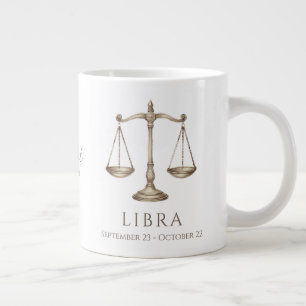 Waage-Zodiac Persönlicher Name & Geburtsdatum Jumbo-Tasse
