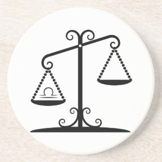 Waagebalance stuft Tierkreisastrologiehoroskop ein Untersetzer
