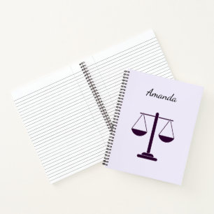 Waagen der Justiz Rechtsdienstleistungen Symbol Notizblock