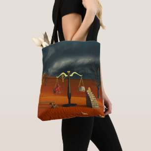 Waagen der Wahrheit – Surrealer Wüstensymbolismus Tasche