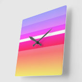 Waagerechte Lively Colors Familiar Quadratische Wanduhr (Winkel)