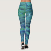 Wabash 1 Ozean Blau Grün Leggings (Rückseite)