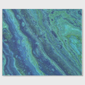 Wabash 2 Cool Blau Grüne Abstrakte Geschenkpapier (Flach)
