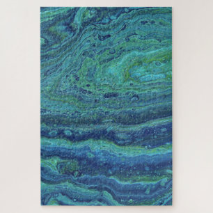 Wabash 3 Cool Blau Grün Abstraktes Puzzle