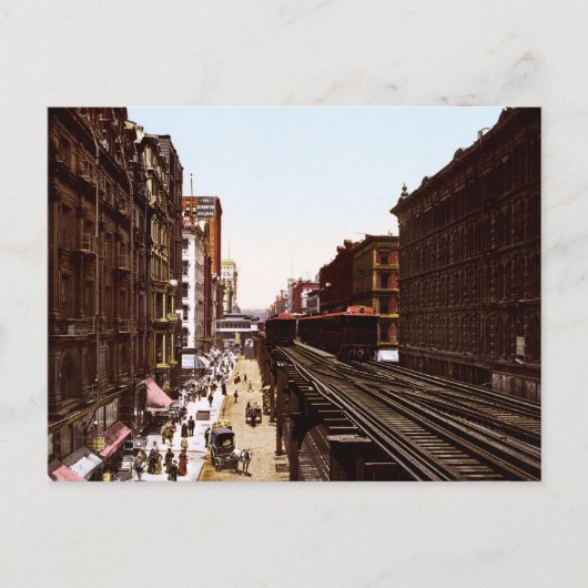 Wabash Ave North Adams Street Chicago Illinois Postkarte (Vorderseite)