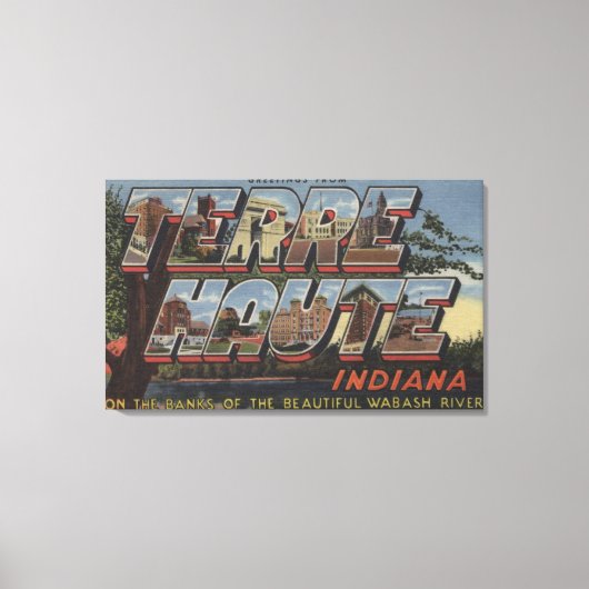 Wabash River - Große Briefszenen Leinwanddruck (Vorderseite)