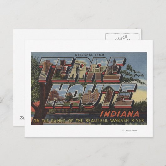 Wabash River - Große Briefszenen Postkarte (Vorne/Hinten)