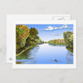 Wabash River Postkarte (Vorne/Hinten)