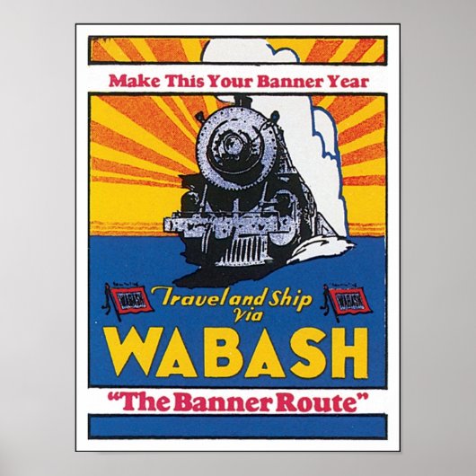 Wabash The Banner Route Railposter Poster (Vorne)