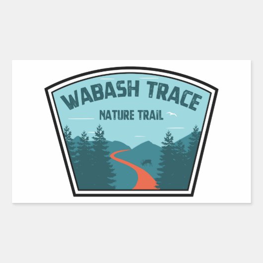 Wabash Trace Nature Trail Rechteckiger Aufkleber (Vorderseite)