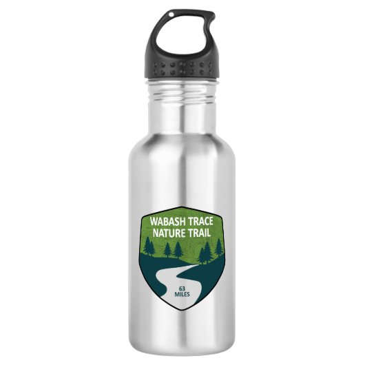 Wabash Trace Naturpfad Edelstahlflasche (Vorderseite)