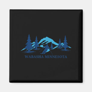 Wabasha Minnesota Skigebiet Skifahren Skifahrer Magnet