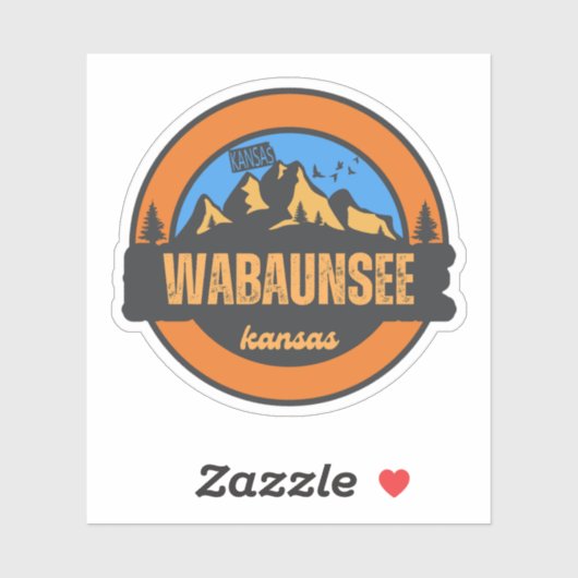 Wabaunsee, Kansas Aufkleber (Blatt)