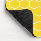 Waben geometrisch weiße Linien Hummel Mousepad (Ecke)