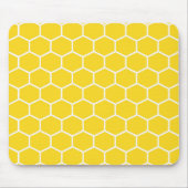 Waben geometrisch weiße Linien Hummel Mousepad (Vorne)