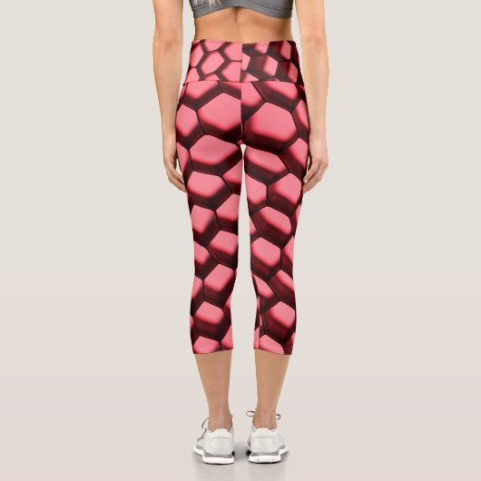 Wabendesign auf Capri Leggings (Rückseite)