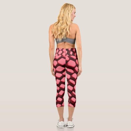 Wabendesign auf Capri Leggings (Rückseite)
