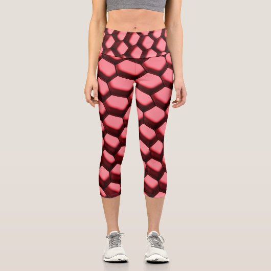 Wabendesign auf Capri Leggings (Vorderseite)
