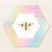 Wabendesign aus Hexagonen Untersetzer (Vorderseite)