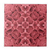 Wabendesign Rose Rosa geometrische Ecke Blume Fliese (Vorderseite)