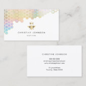 Wabenfolie und Imitate Goldfolie Königin-Bienenlog Visitenkarte (Vorne/Hinten)