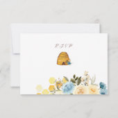 Wabenkarte und Blumenkarten RSVP Karte (Rückseite)