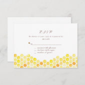 Wabenkarte und Blumenkarten RSVP Karte (Vorne/Hinten)