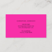 Wabenkrauben Imitate Goldfolie auf Neon-Rosa Visitenkarte (Rückseite)