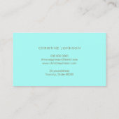 Wabenkrauben Imitate Goldfolie auf Türkis Visitenkarte (Rückseite)