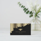 Wabenkrauben-Imitate Goldfolie Visitenkarte (Stehend Vorderseite)